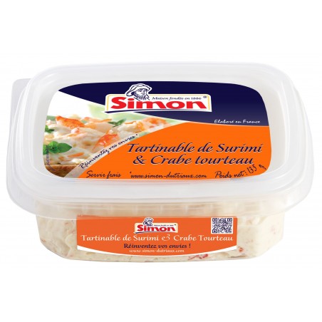 Tartinable de Surimi et Crabe 5 % - 135g - Tartinable de surimi - Simon  Dutriaux